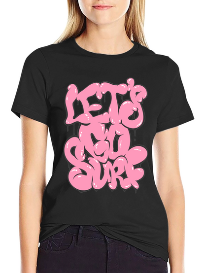 Lets Go Surf Graphic T-Shirt - Black