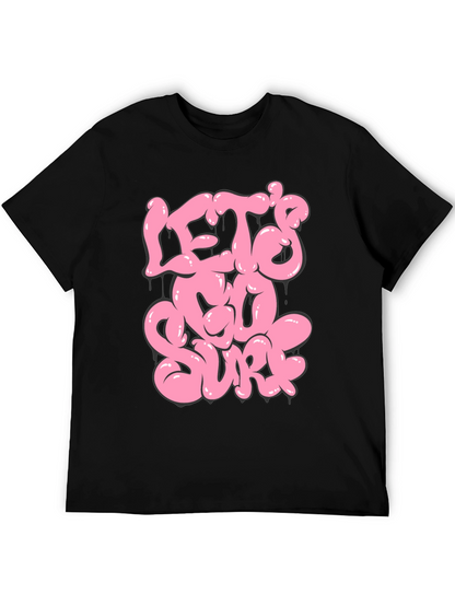 Lets Go Surf Graphic T-Shirt - Black