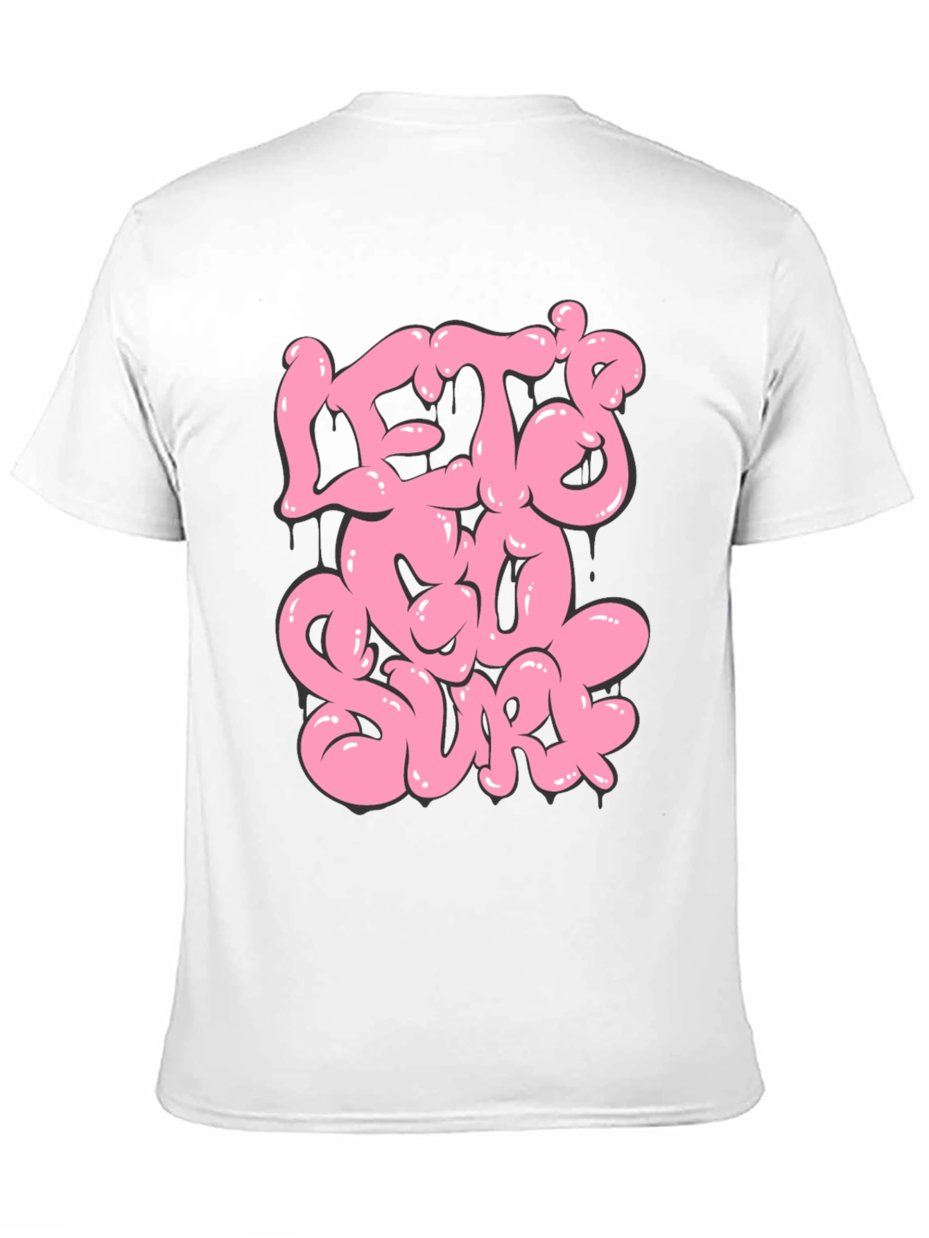 Lets Go Surf Graphic T-Shirt - Black