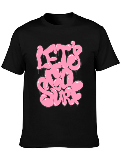 Lets Go Surf Graphic T-Shirt - Black
