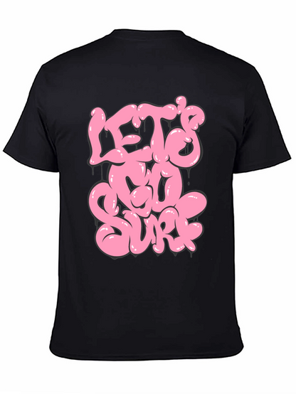 Lets Go Surf Graphic T-Shirt - Black