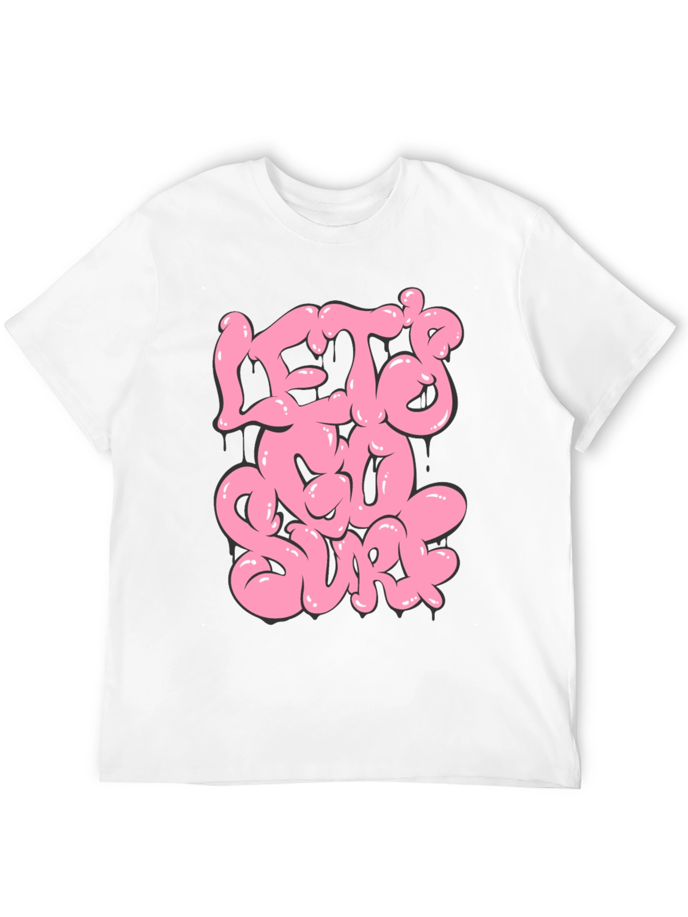 Lets Go Surf Graphic T-Shirt - Black