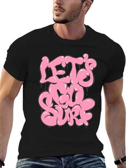 Lets Go Surf Graphic T-Shirt - Black
