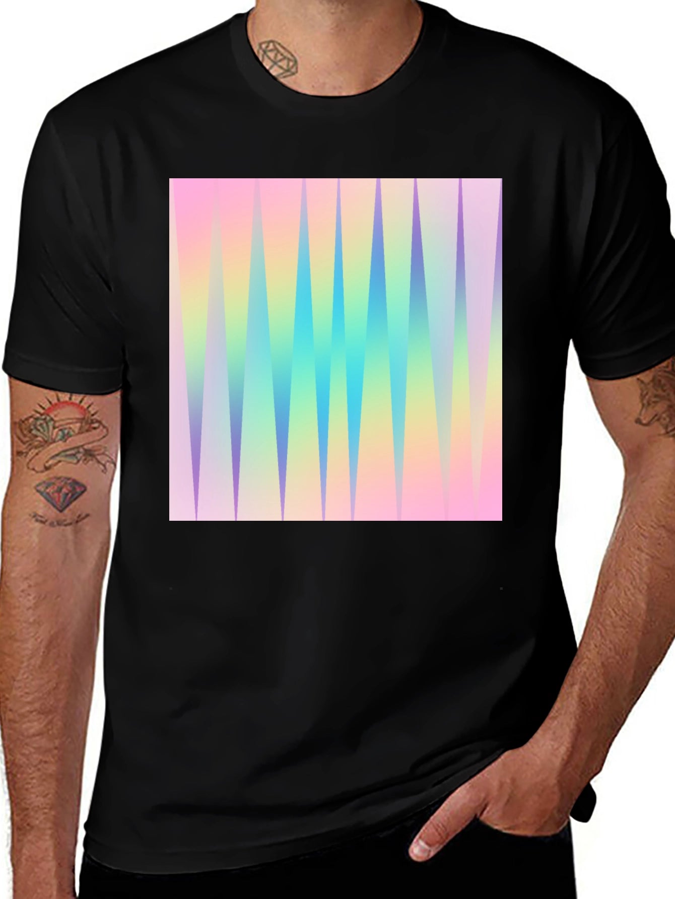 Prism Peak Mens Black T-Shirt