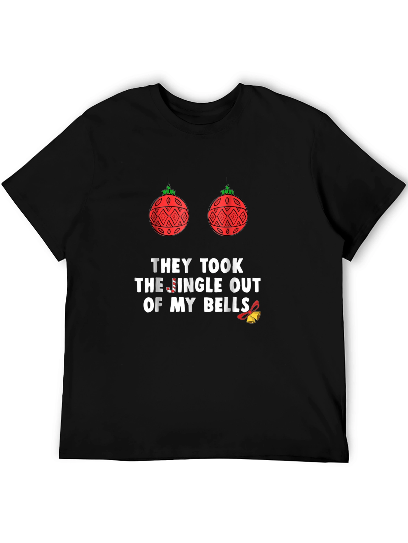 Funny Holiday Humor T-Shirt: Jingle Bells Removed