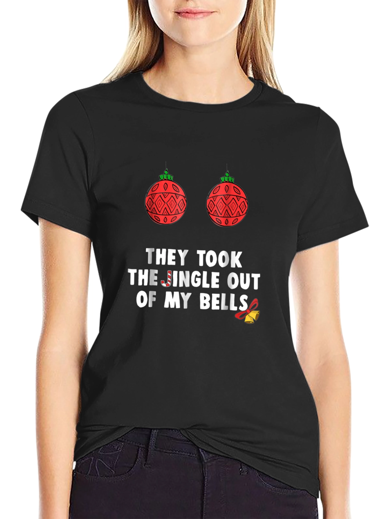 Funny Holiday Humor T-Shirt: Jingle Bells Removed