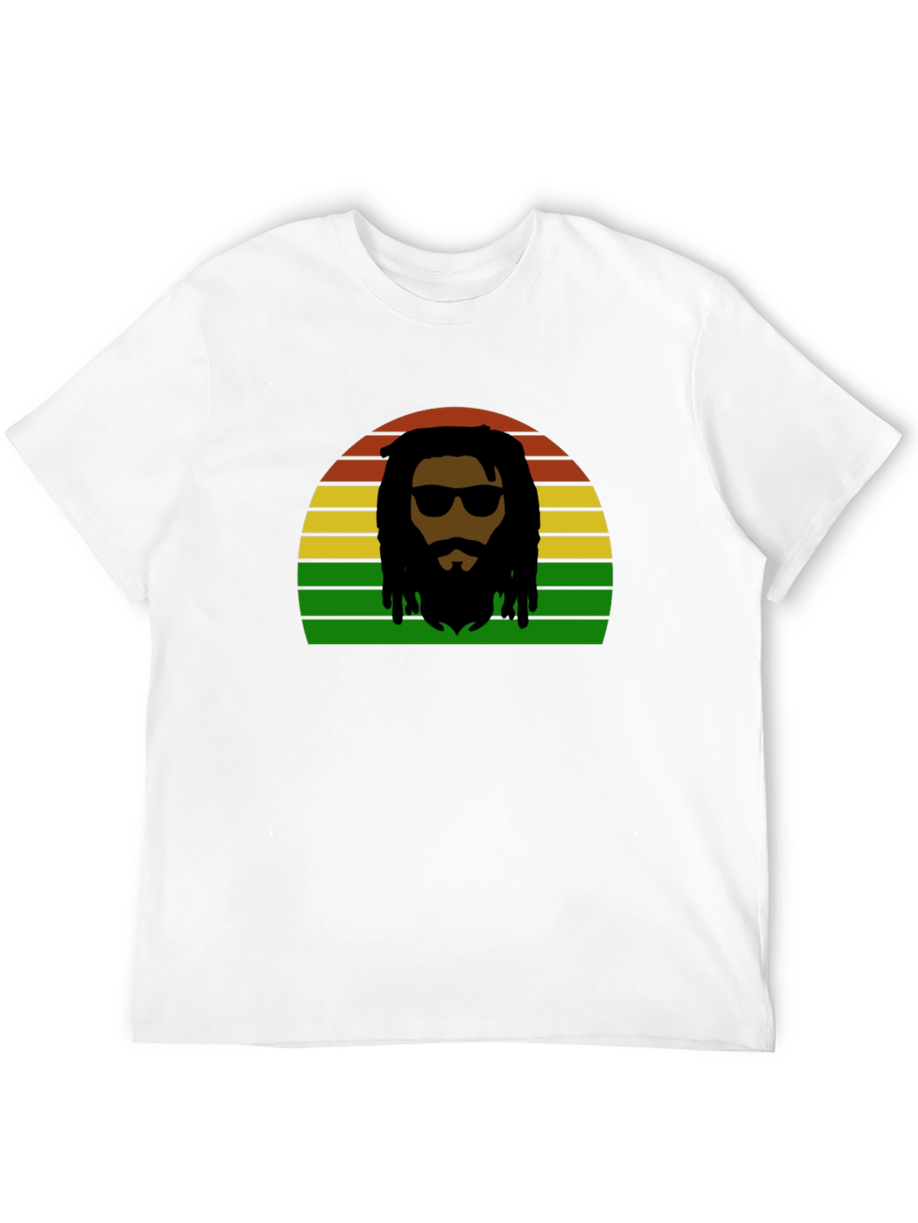 Rasta Man Retro Sunset T-Shirt - Reggae Vibes