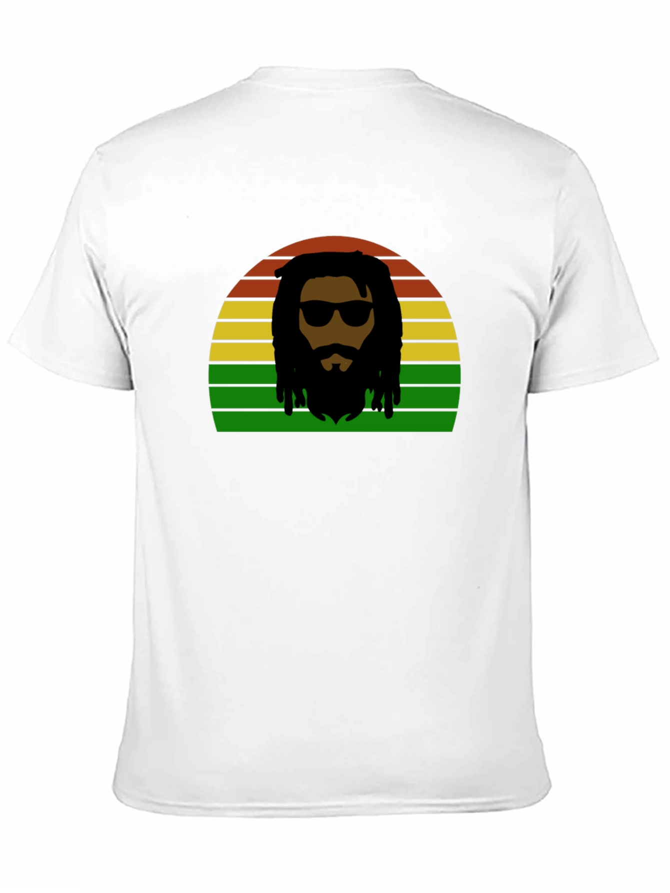 Rasta Man Retro Sunset T-Shirt - Reggae Vibes