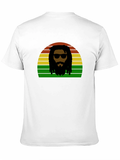 Rasta Man Retro Sunset T-Shirt - Reggae Vibes