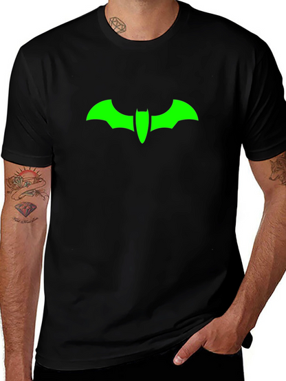 Green Bat Symbol Black T-Shirt