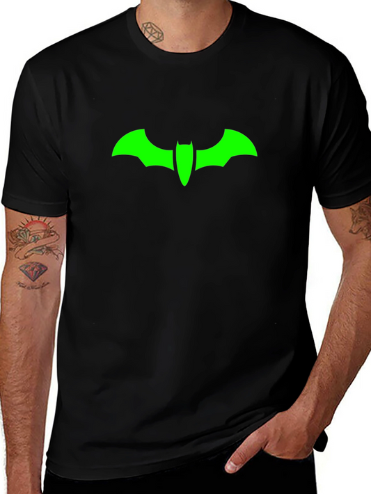 Green Bat Symbol Black T-Shirt