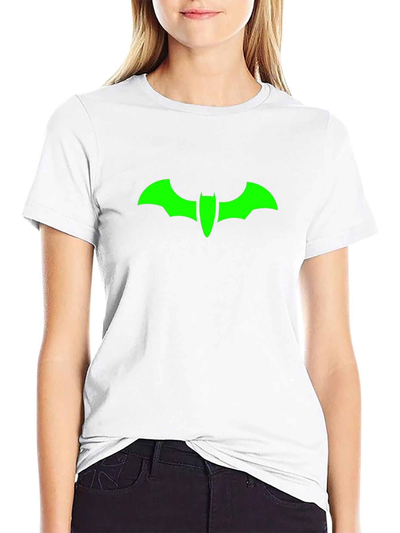 Green Bat Symbol Black T-Shirt