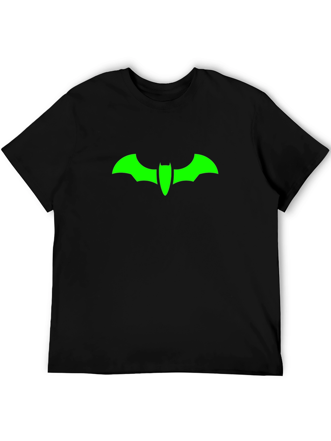 Green Bat Symbol Black T-Shirt