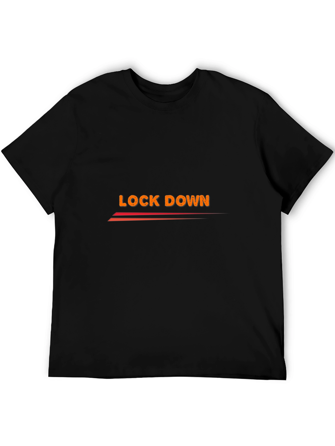 Lock Down Graphic Tee - Black Cotton Blend