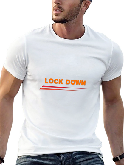 Lock Down Graphic Tee - Black Cotton Blend
