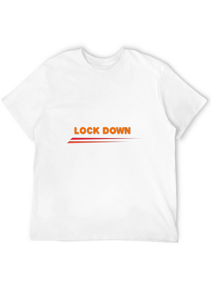 Lock Down Graphic Tee - Black Cotton Blend