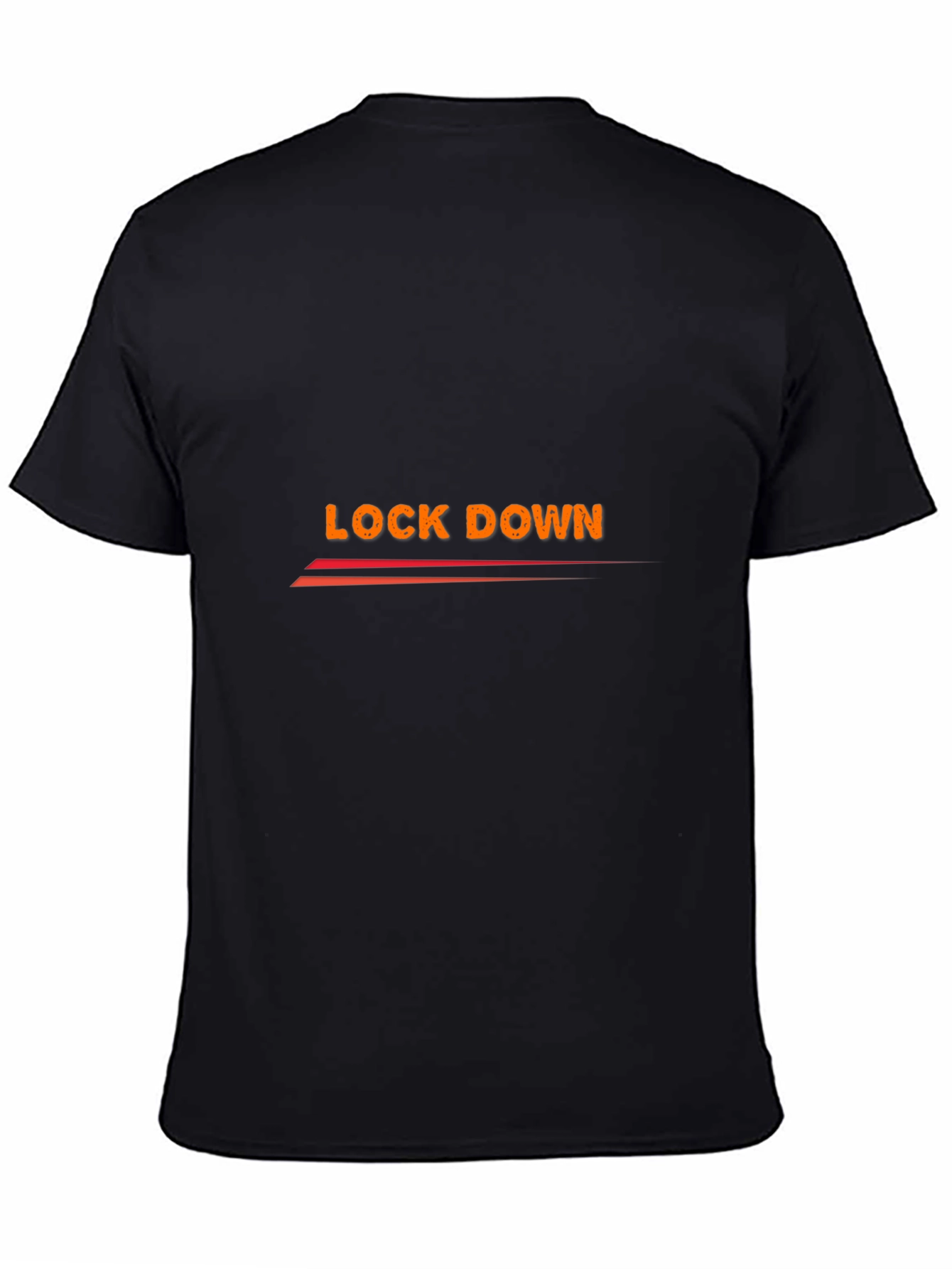 Lock Down Graphic Tee - Black Cotton Blend