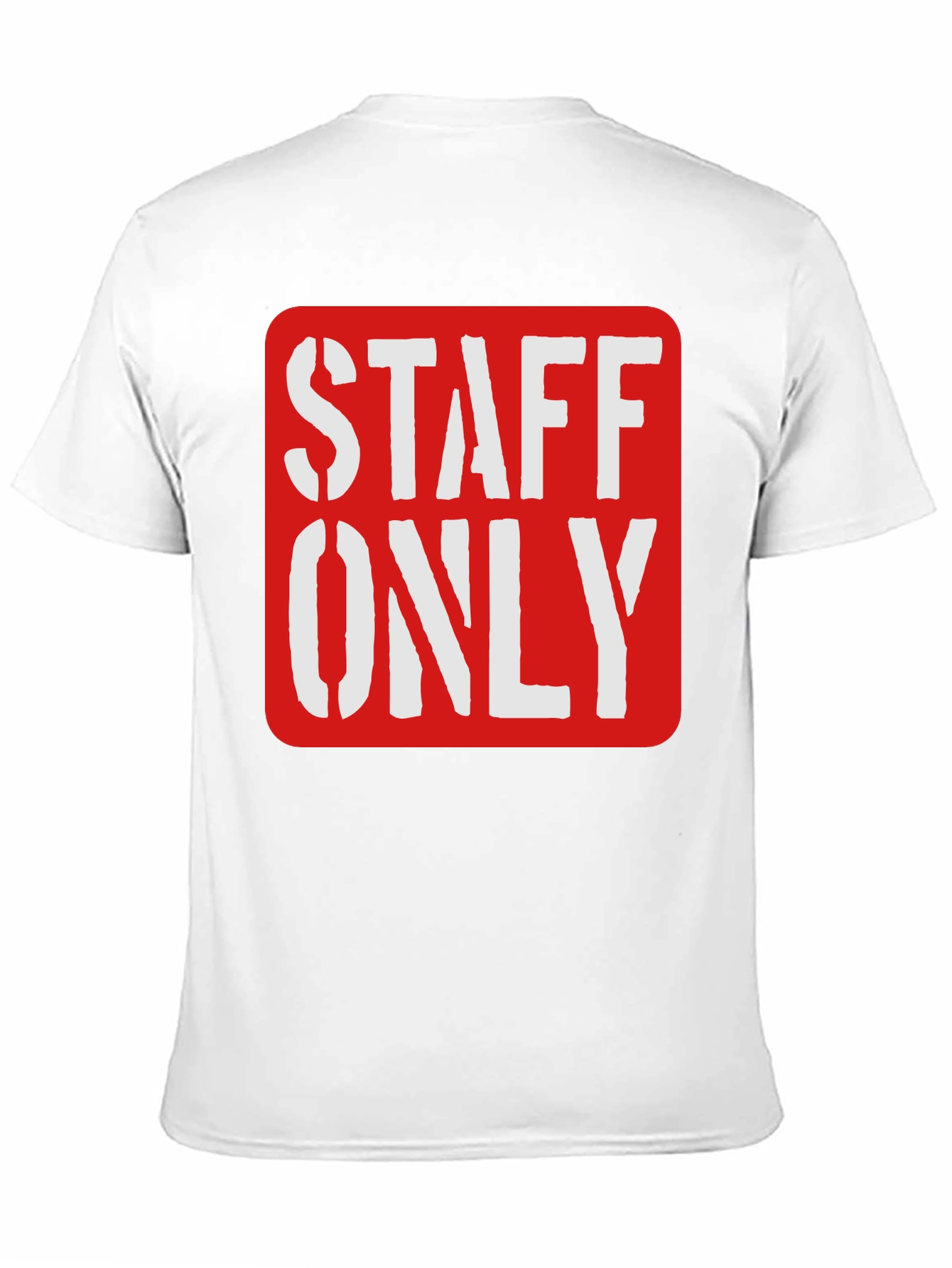 Staff Only Graphic Tee - Black Crew Neck Shirt