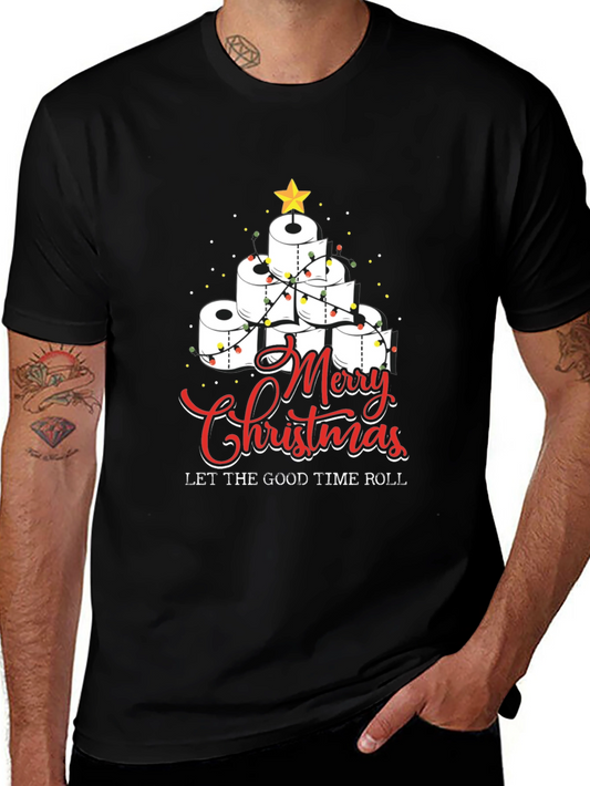 Merry Christmas Toilet Paper Roll Tree T-Shirt