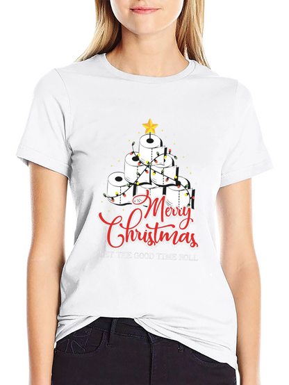 Merry Christmas Toilet Paper Roll Tree T-Shirt