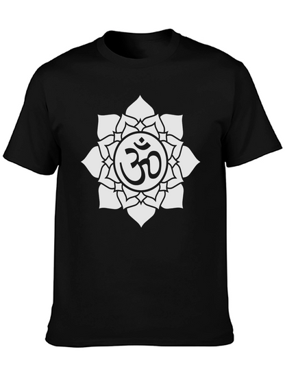 Om Symbol Lotus T-Shirt - Yoga & Meditation