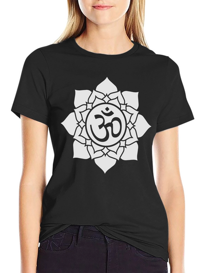 Om Symbol Lotus T-Shirt - Yoga & Meditation