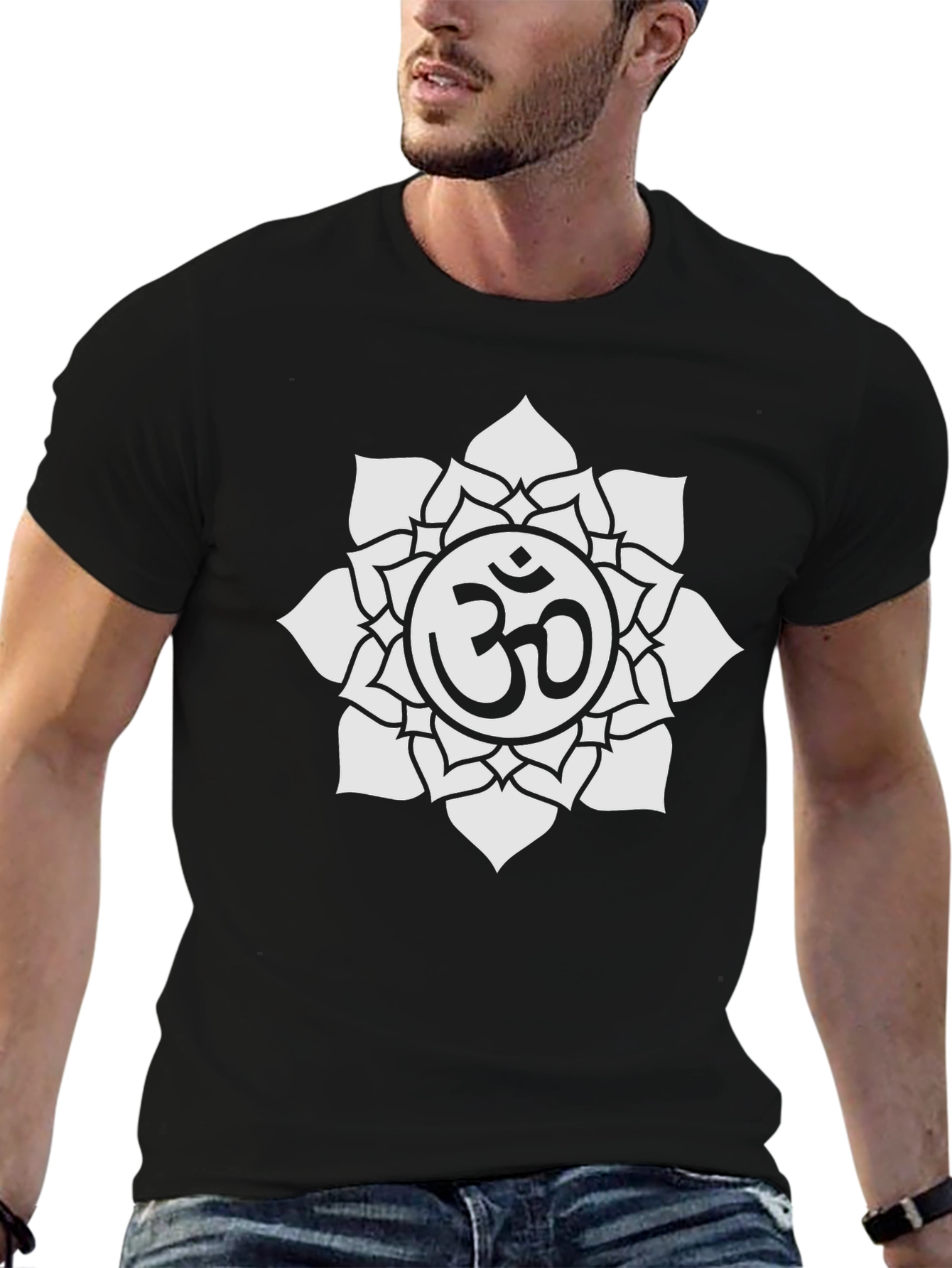 Om Symbol Lotus T-Shirt - Yoga & Meditation