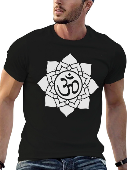 Om Symbol Lotus T-Shirt - Yoga & Meditation