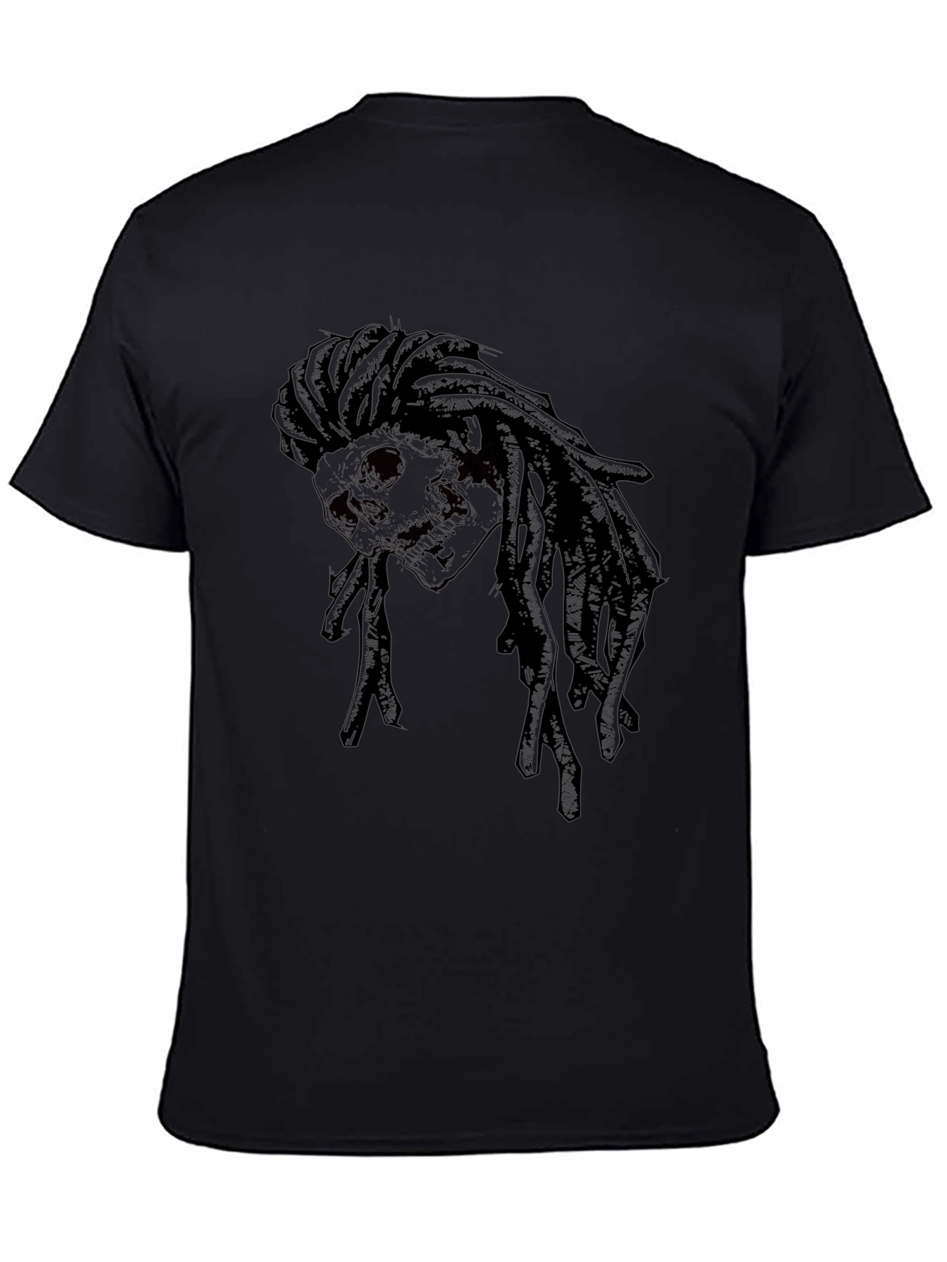 Skull Dreadlock Graphic T-Shirt - Edgy Streetwear
