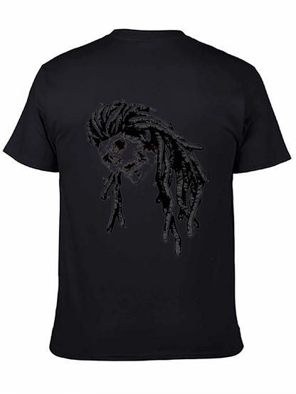 Skull Dreadlock Graphic T-Shirt - Edgy Streetwear