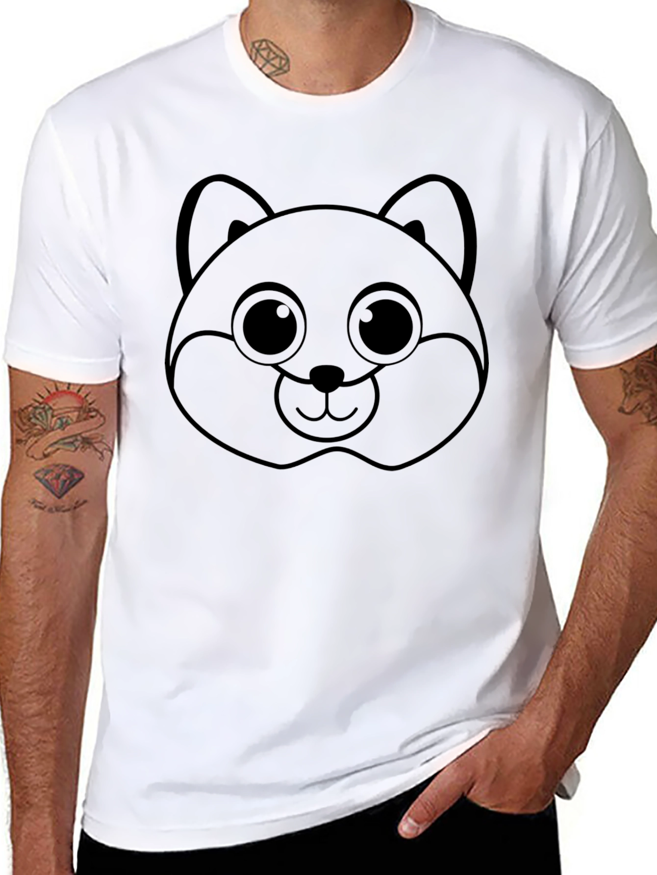 Cute Cartoon Bear Graphic T-Shirt