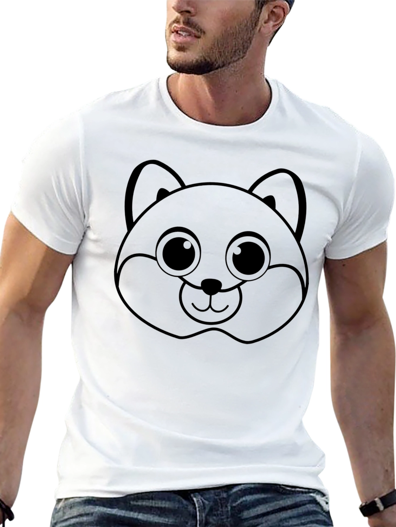 Cute Cartoon Bear Graphic T-Shirt