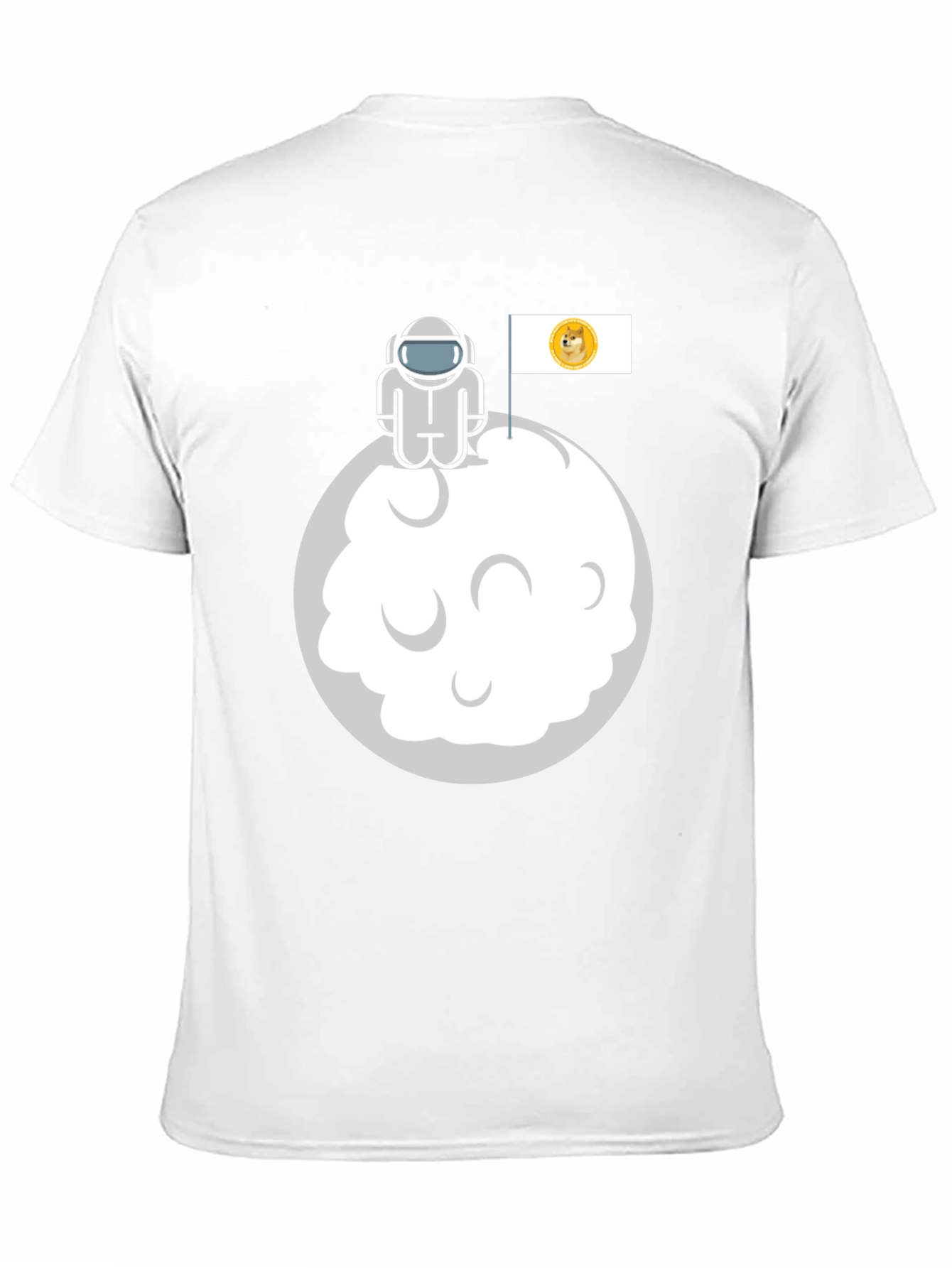 Doge Moon Landing Black Graphic Tee