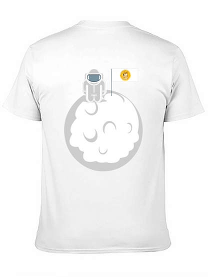 Doge Moon Landing Black Graphic Tee