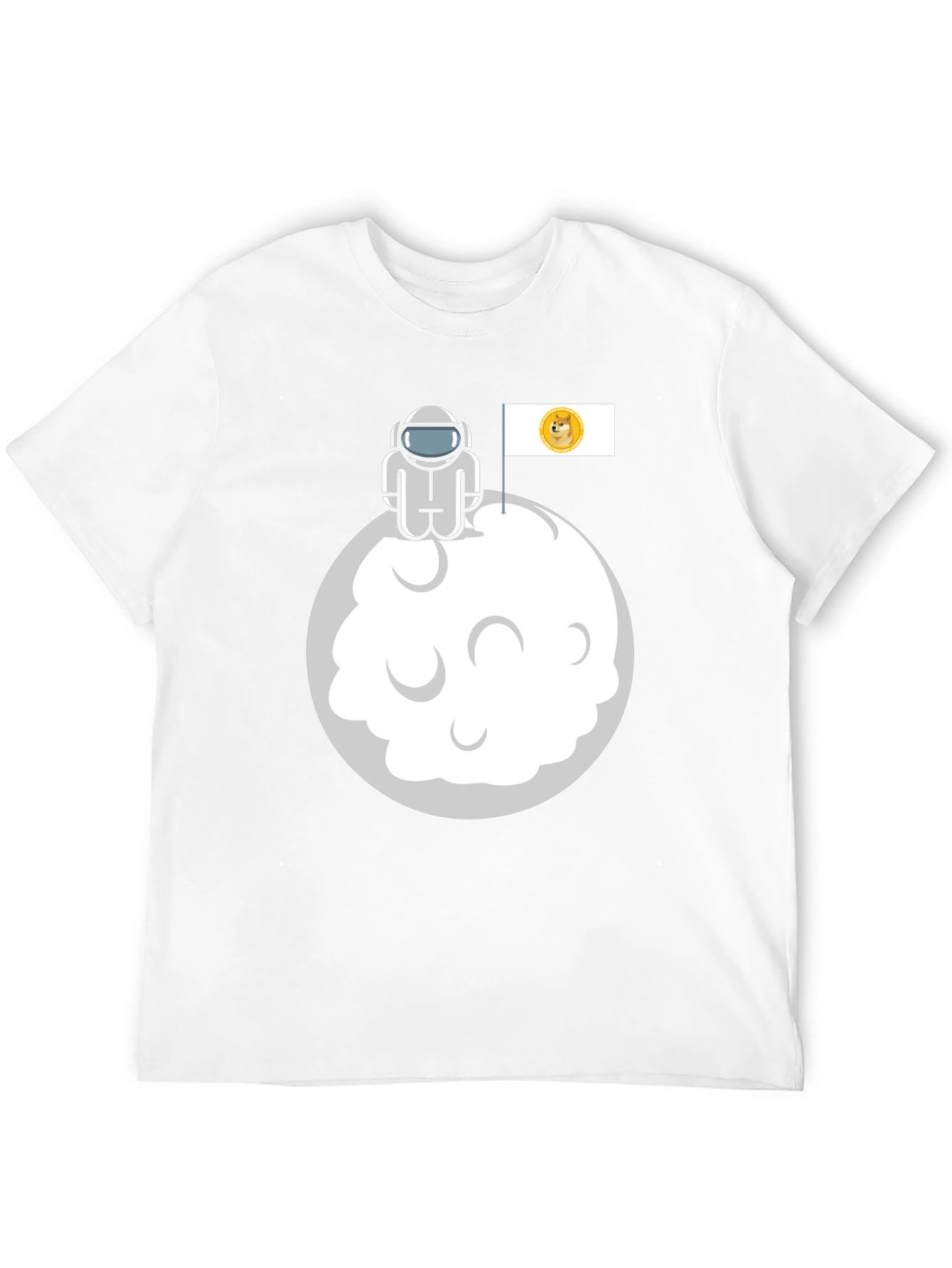 Doge Moon Landing Black Graphic Tee