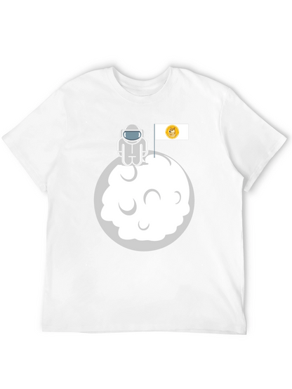 Doge Moon Landing Black Graphic Tee