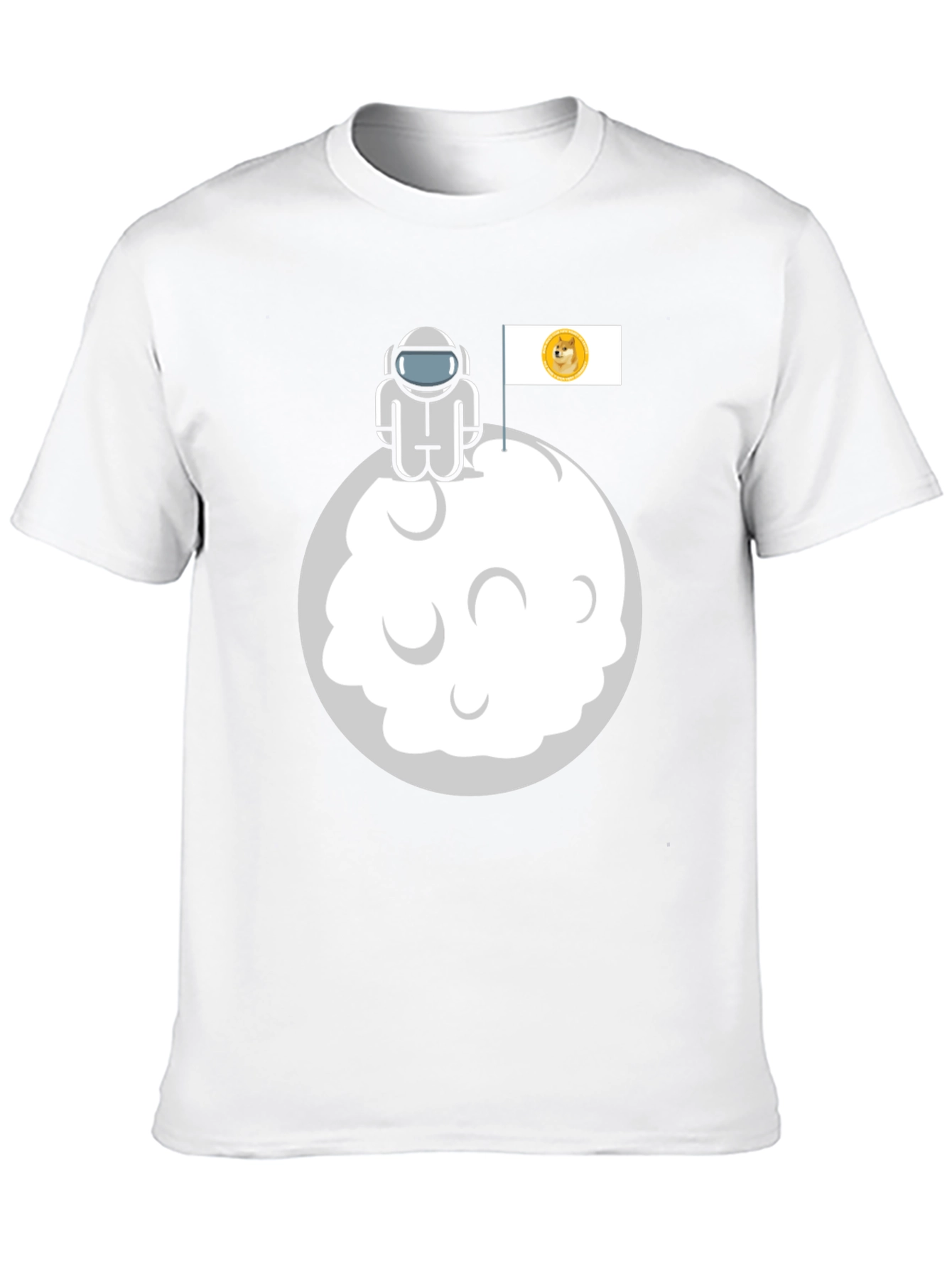 Doge Moon Landing Black Graphic Tee