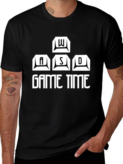 Game Time Black T-Shirt - WASD Gamer Design