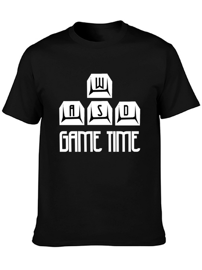 Game Time Black T-Shirt - WASD Gamer Design