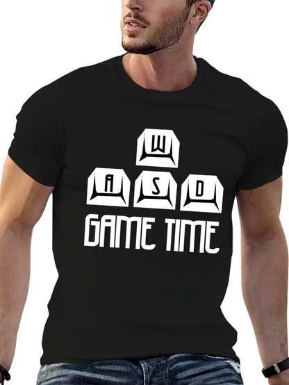 Game Time Black T-Shirt - WASD Gamer Design