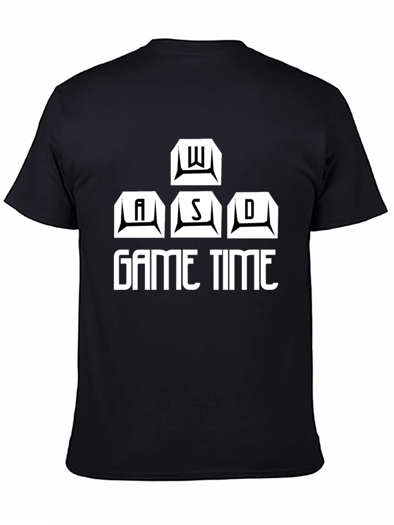 Game Time Black T-Shirt - WASD Gamer Design