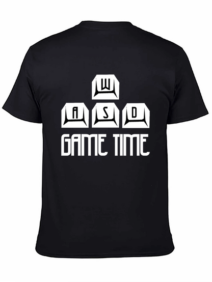 Game Time Black T-Shirt - WASD Gamer Design