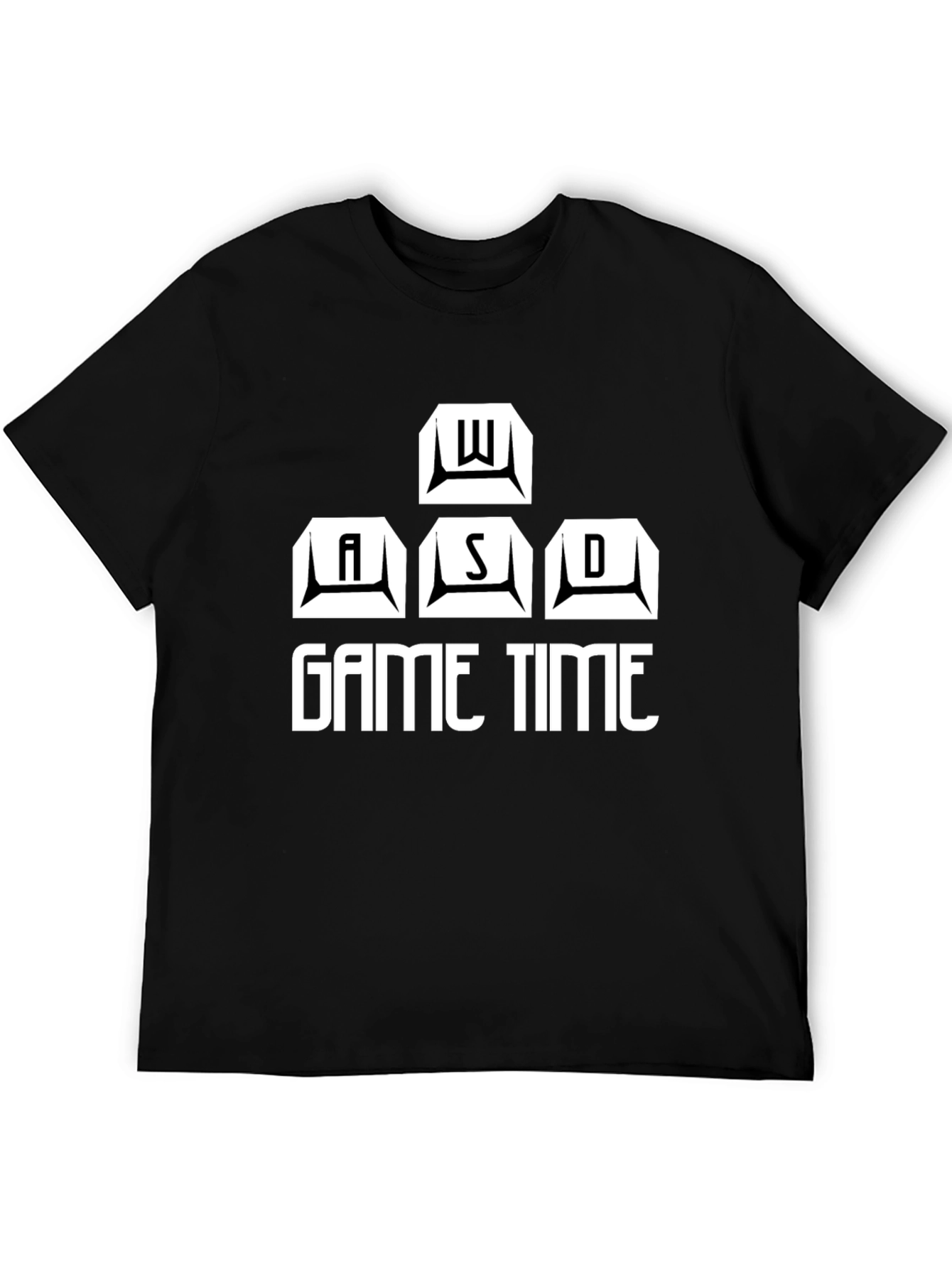 Game Time Black T-Shirt - WASD Gamer Design