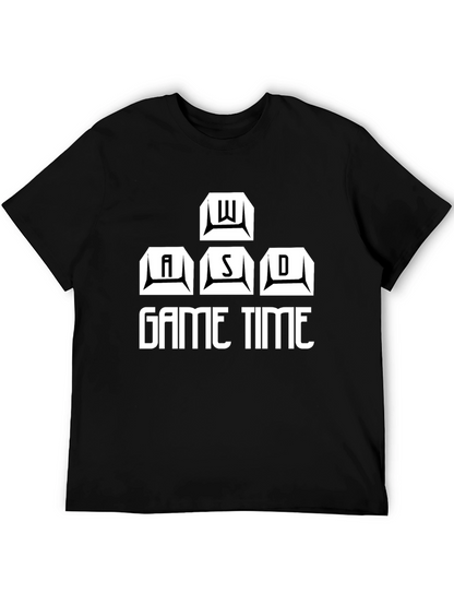 Game Time Black T-Shirt - WASD Gamer Design