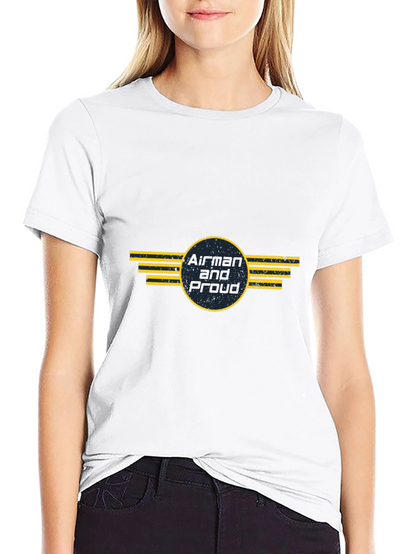 Airman and Proud Graphic Tee - Military Pride Shirt