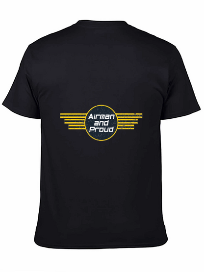 Airman and Proud Graphic Tee - Military Pride Shirt
