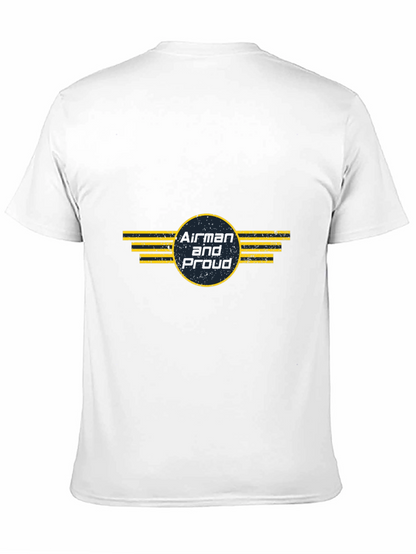 Airman and Proud Graphic Tee - Military Pride Shirt