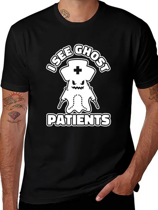 I See Ghost Patients Nurse T-Shirt - Funny Halloween Tee