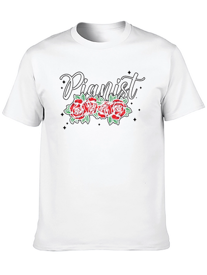 Pianist Roses Graphic T-Shirt