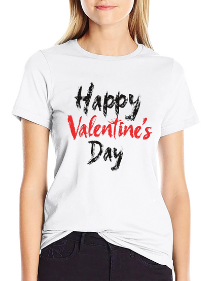 Valentines Day Graphic Tee - Black Cotton Shirt